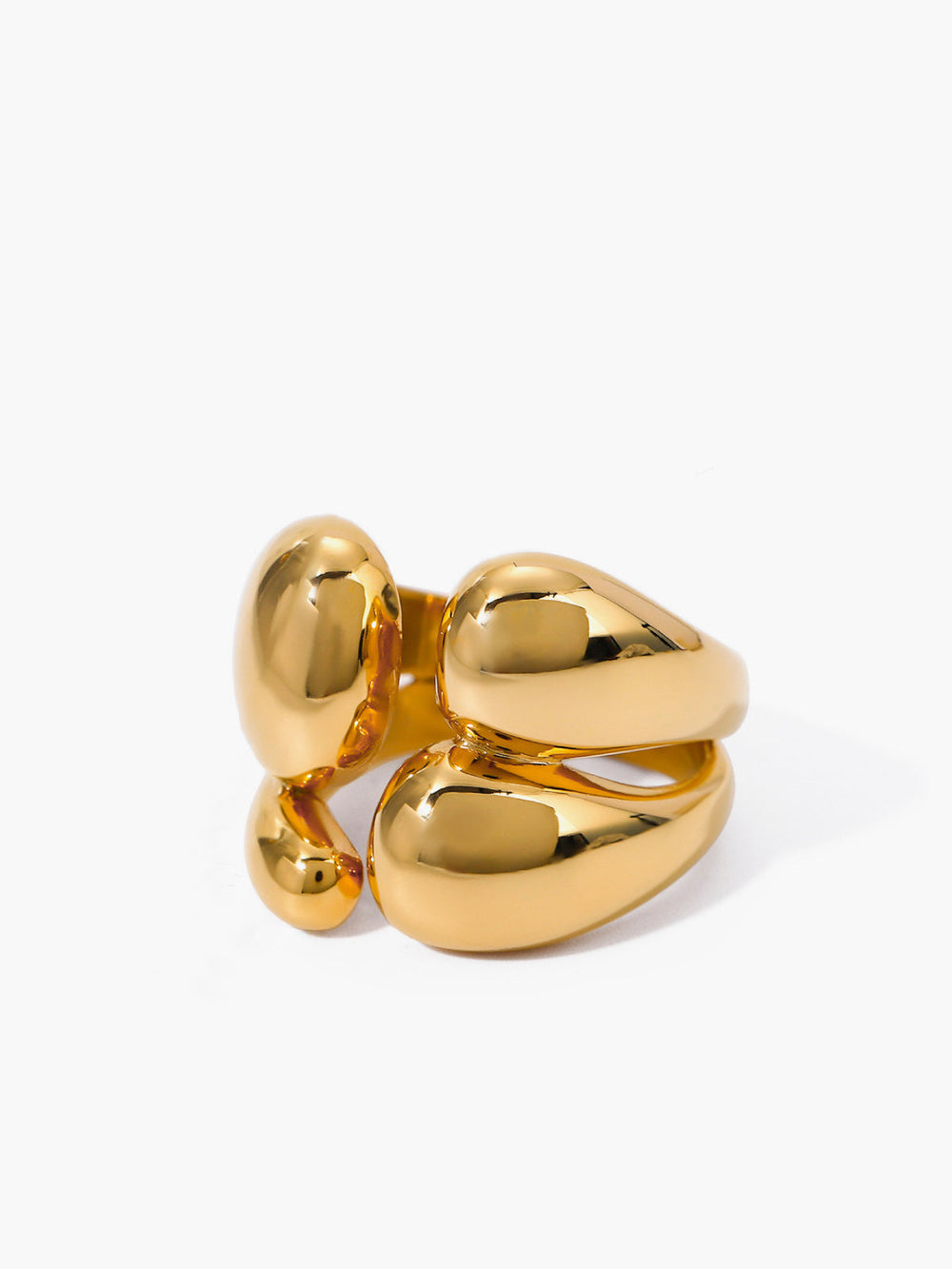 1 Stück asymmetrischer klobiger offener Ring
