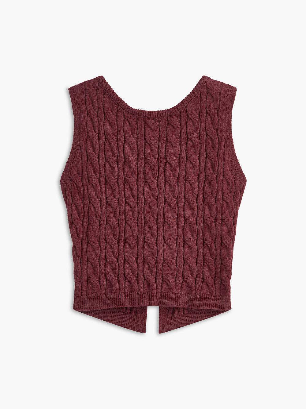 Pullover-Weste mit Schleifenausschnitt