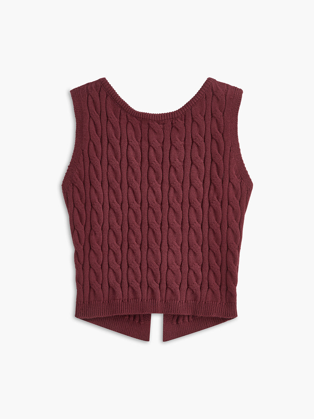 Pullover-Weste mit Schleifenausschnitt