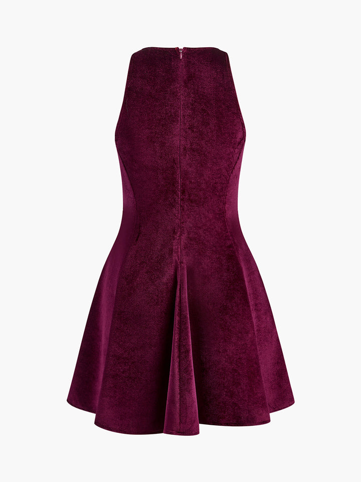 Samtkleid mit Reißverschluss Slim Tank Dress