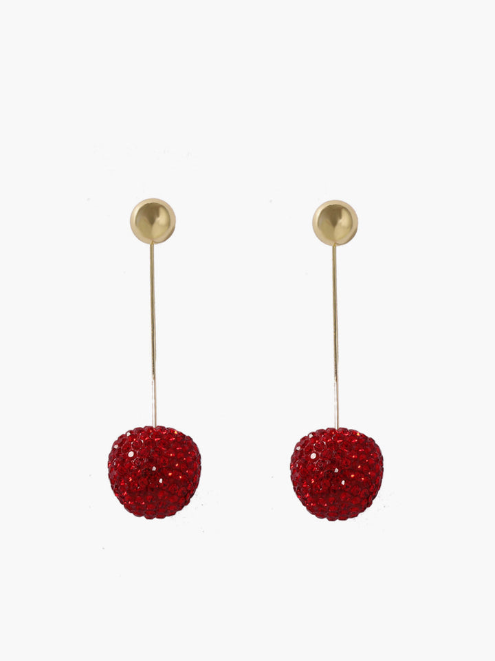 Strass-Ohrstecker Kirsche