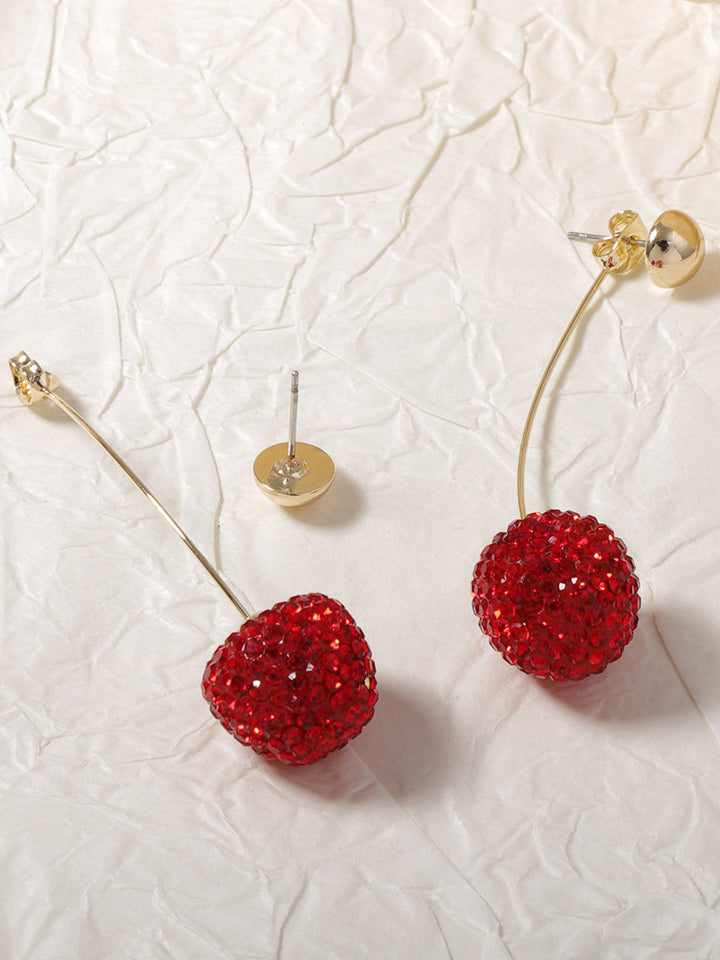 Strass-Ohrstecker Kirsche