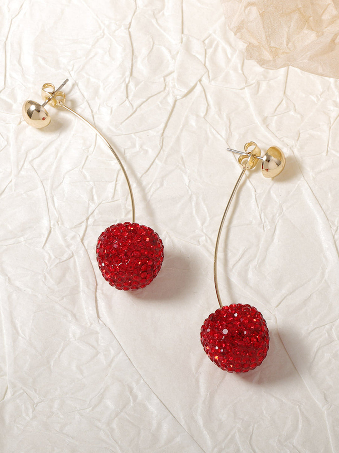 Strass-Ohrstecker Kirsche
