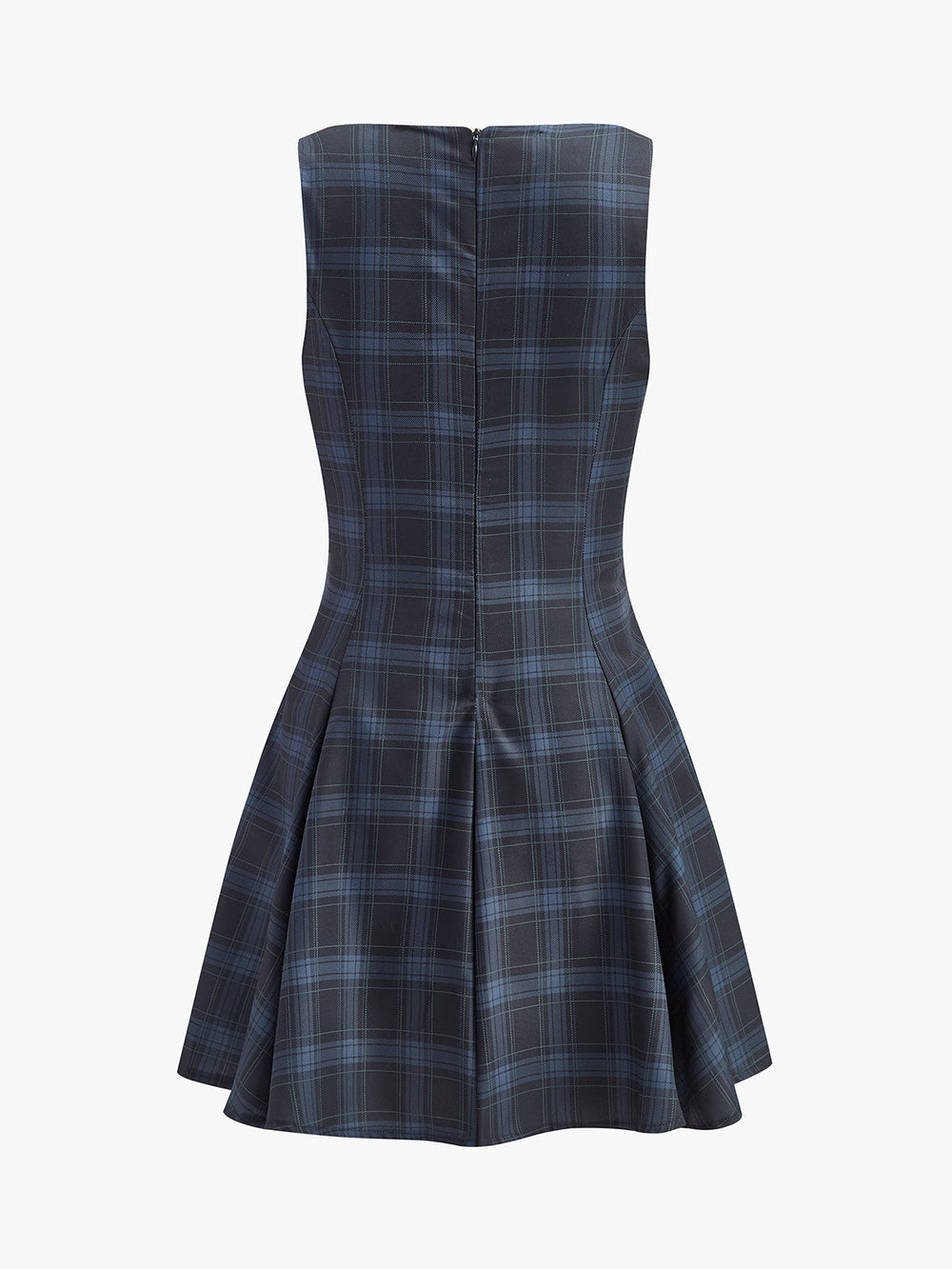 Gekleidetes Kleid mit Falten und Reißverschluss