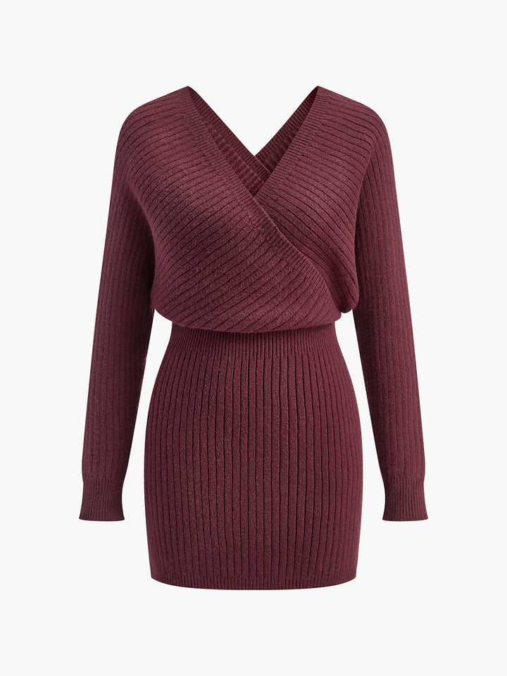Criss Cross Cinched Pulloverkleid