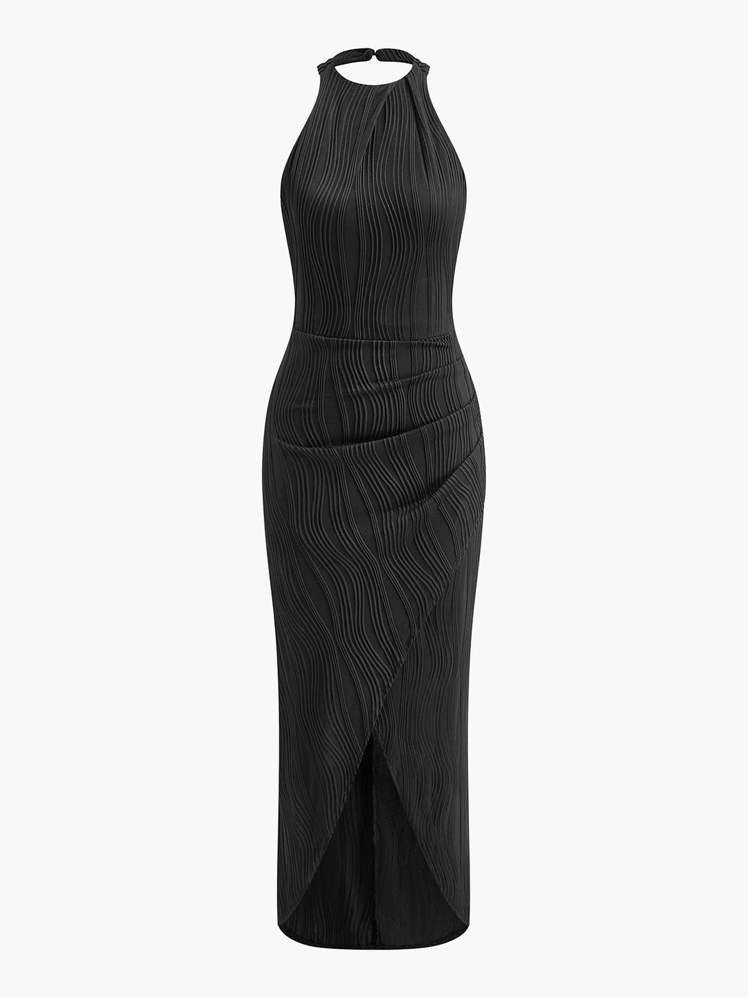 Kleid mit gerafftem Neckholder-Ausschnitt