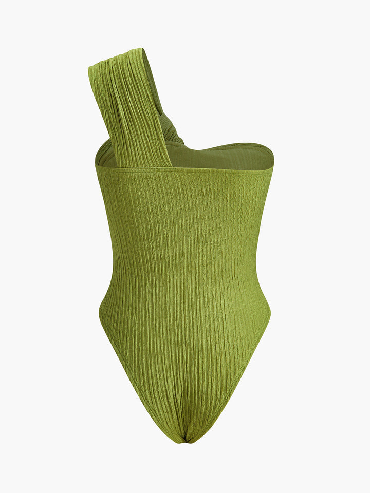 Twist-Front One-Shoulder Bodysuit