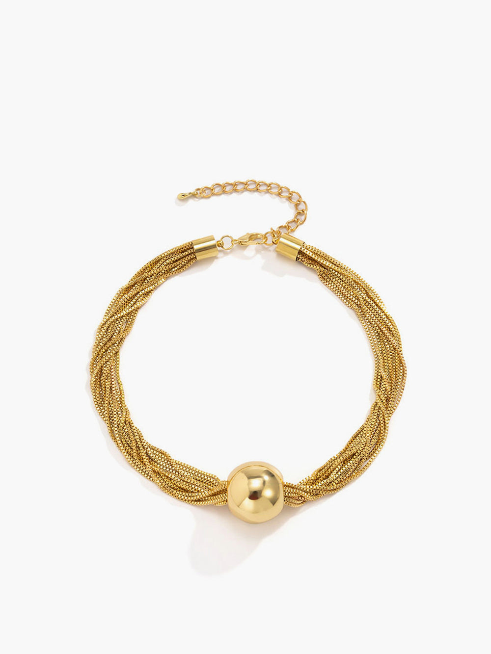 Mehrfach-Ketten-Choker mit Glitzerkugel