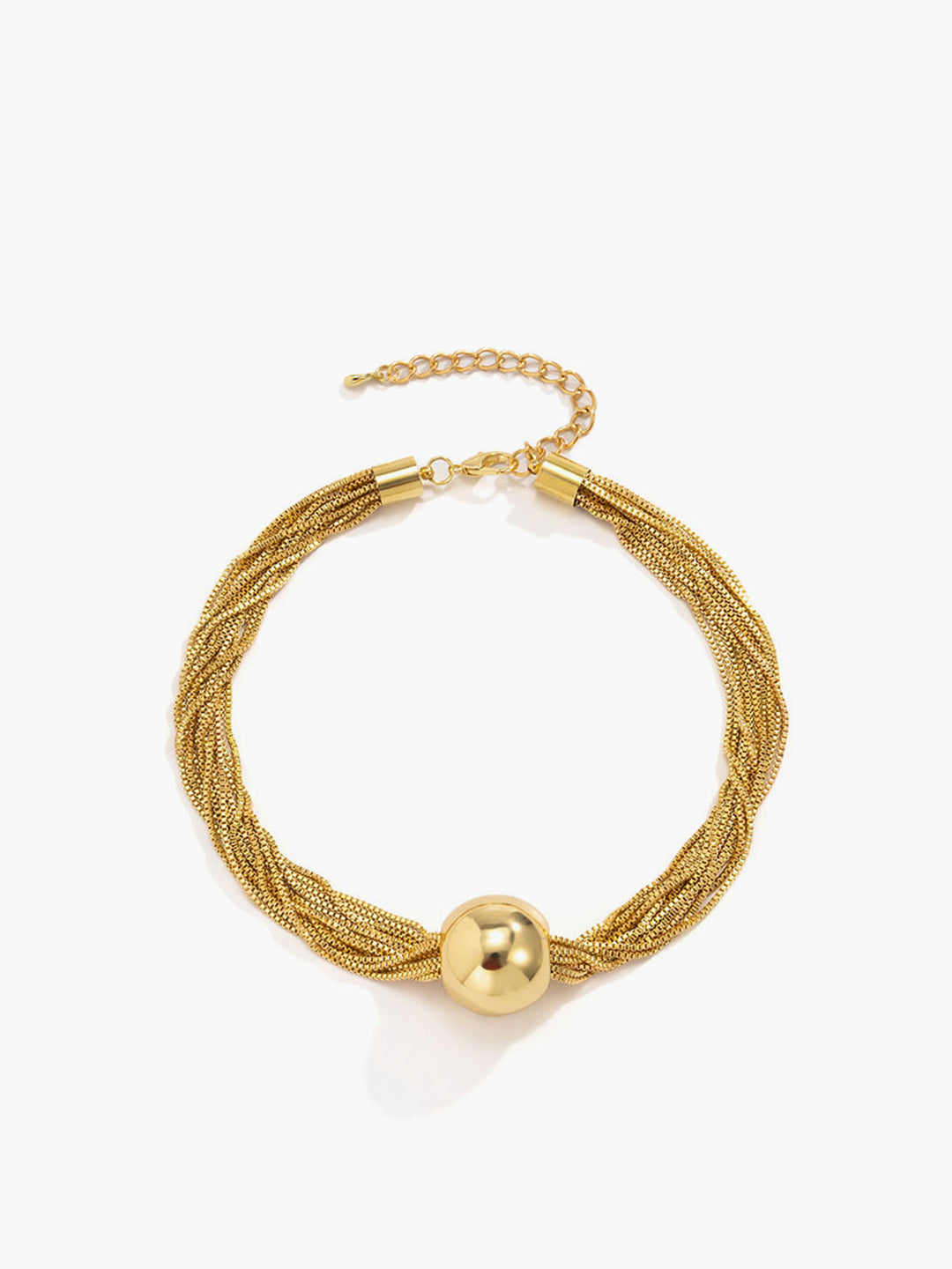 Mehrfach-Ketten-Choker mit Glitzerkugel