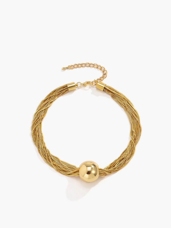 Mehrfach-Ketten-Choker mit Glitzerkugel