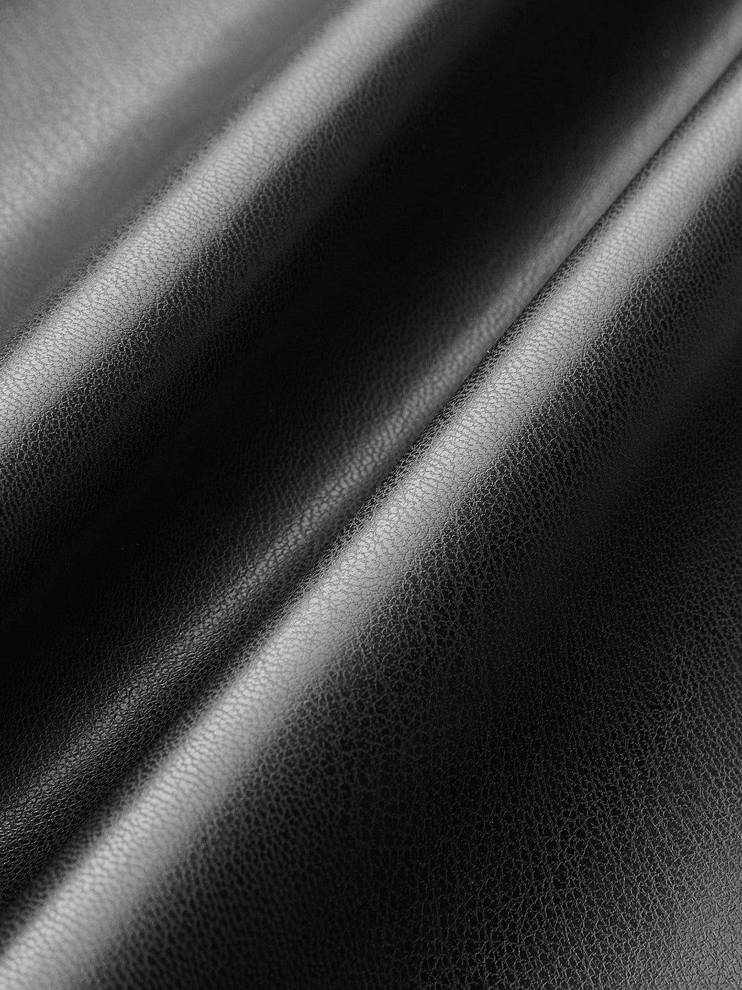 Faux Leather Slit Midi Rock