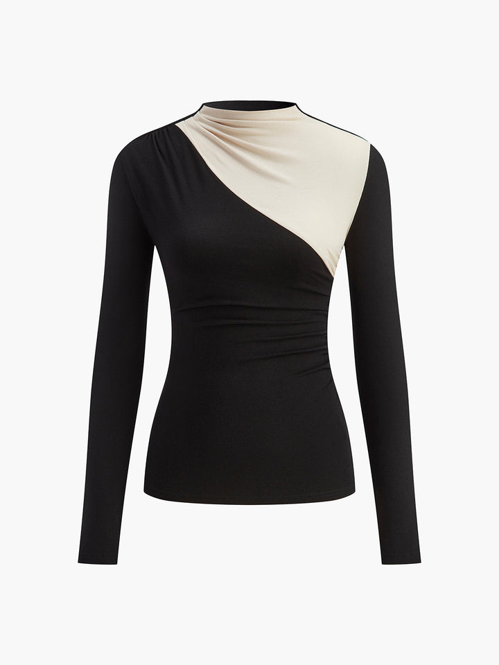 Colorblock Langarmshirt