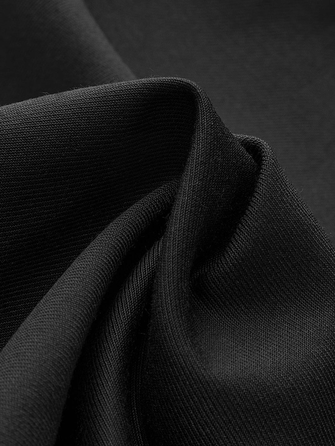 Asymmetrische Lagen-Hemdkragen-Kleiderhose mit weitem Bein