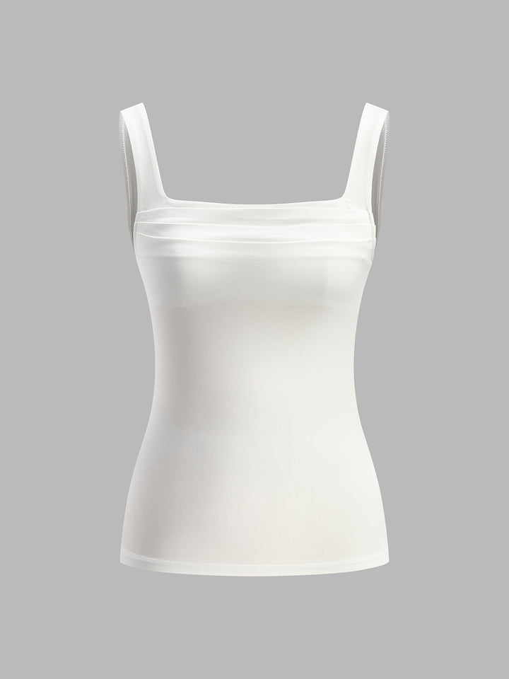 Eleganter einfarbiger Cami-Top