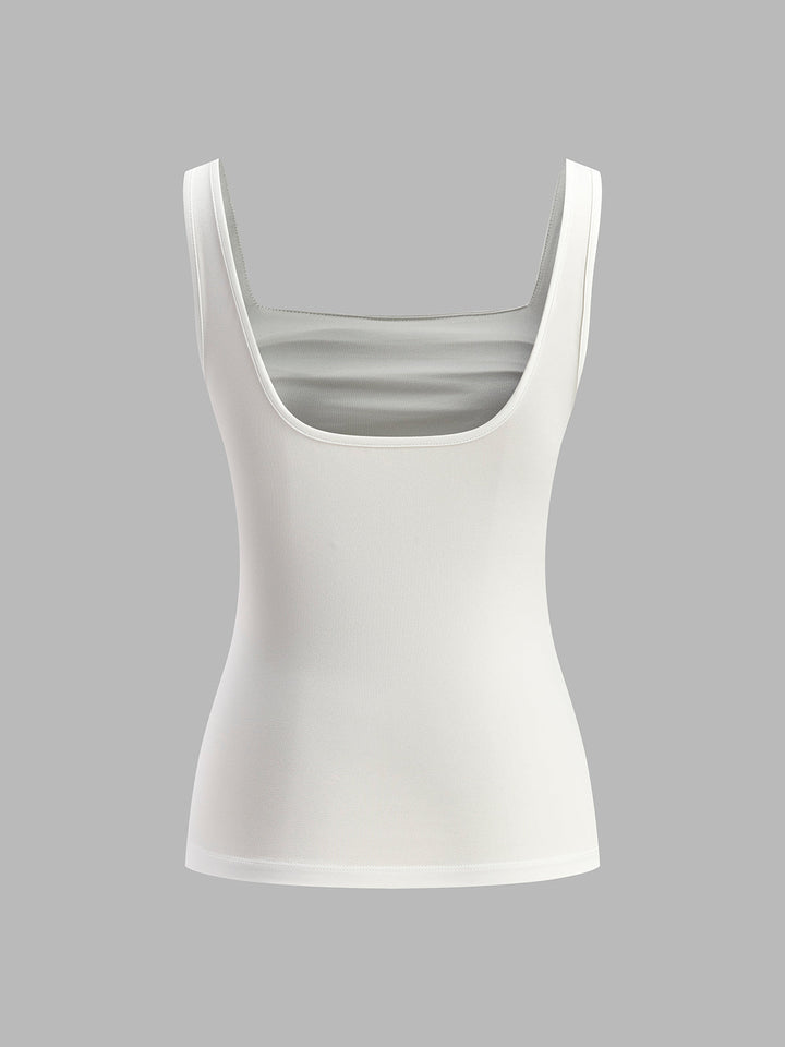 Eleganter einfarbiger Cami-Top