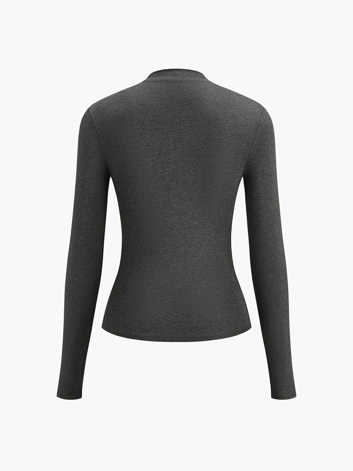 V-Ausschnitt Bodycon Jersey T-Shirt