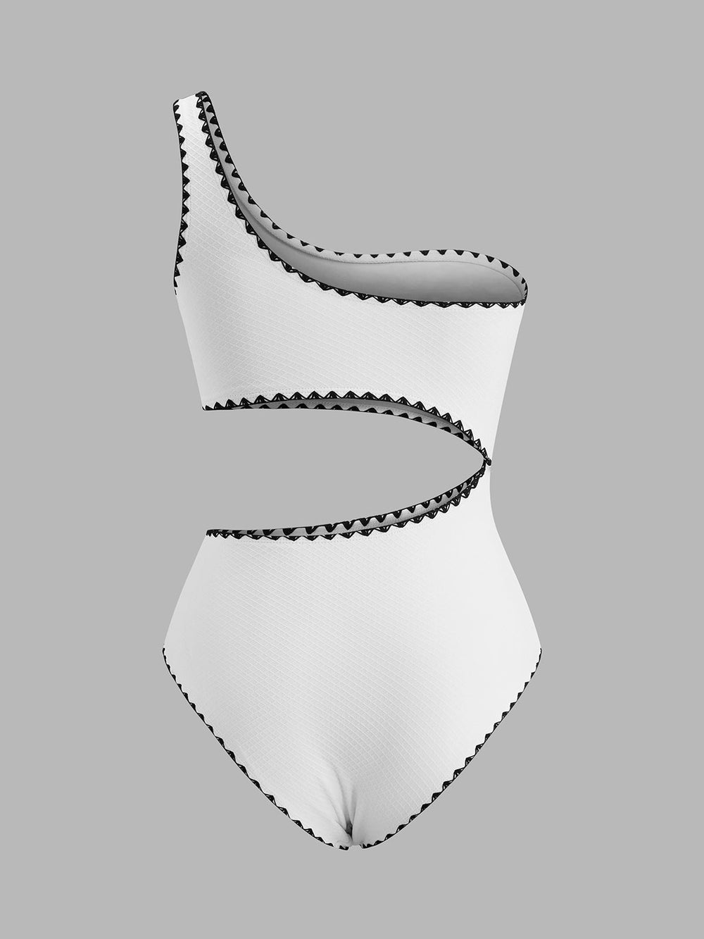 One-Shoulder Cutout Badeanzug