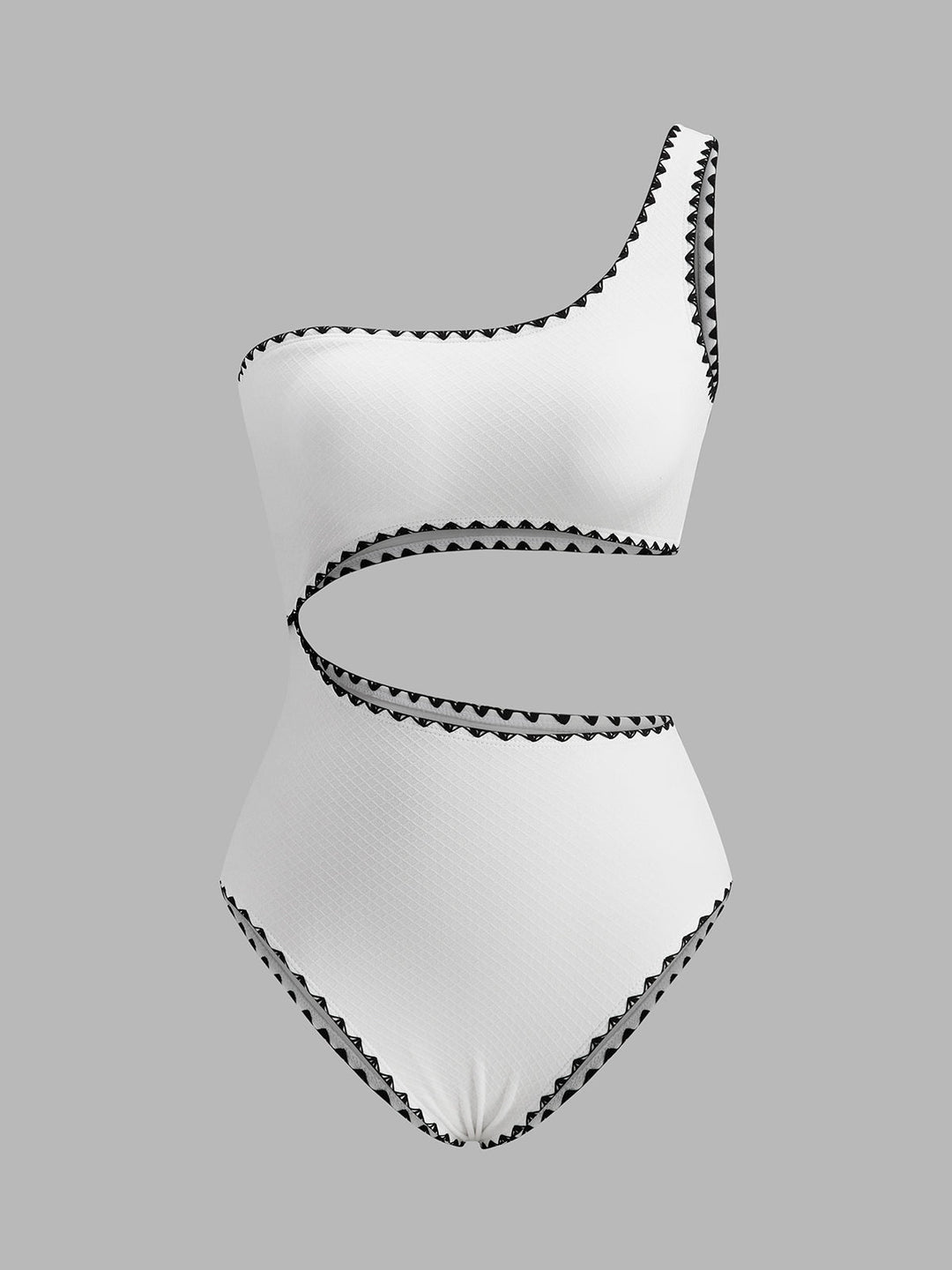 One-Shoulder Cutout Badeanzug