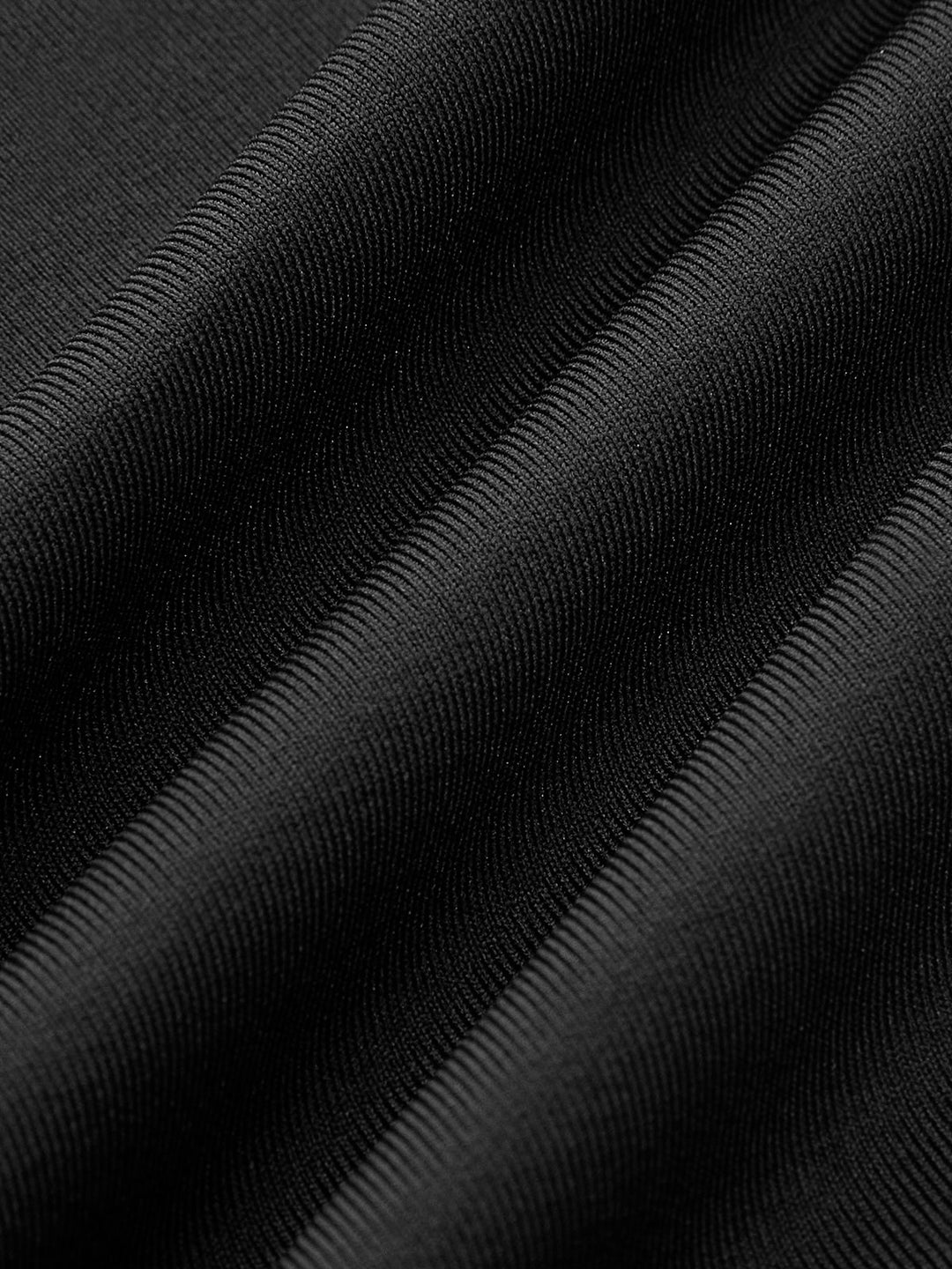 Standkragen-Jerseykleid mit Falten und Schlitz