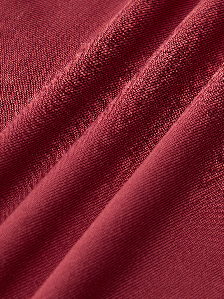 Gerüschtes Jersey Slim Langes Kleid