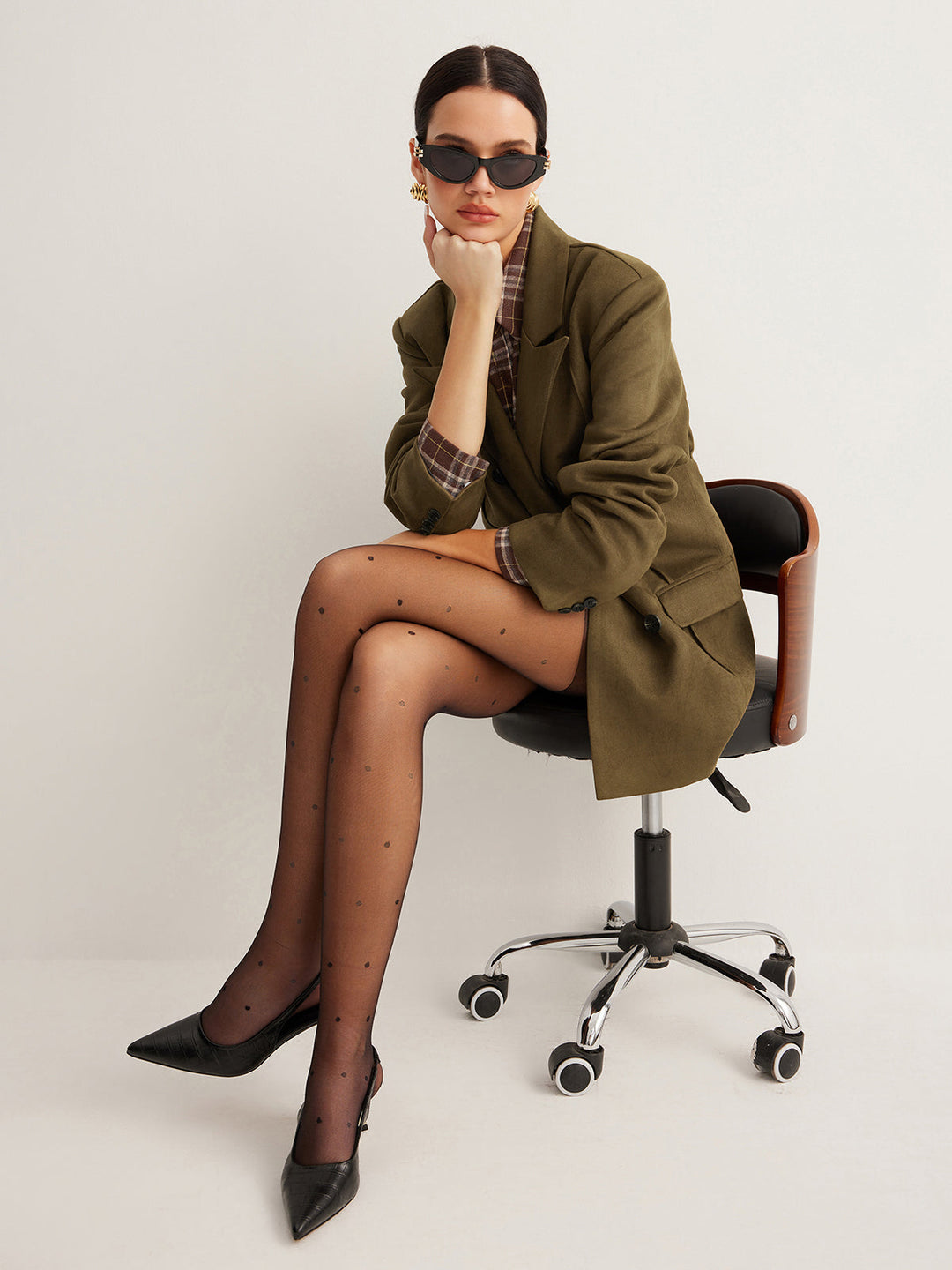 Wildleder Blazer mit Rückenschlitz