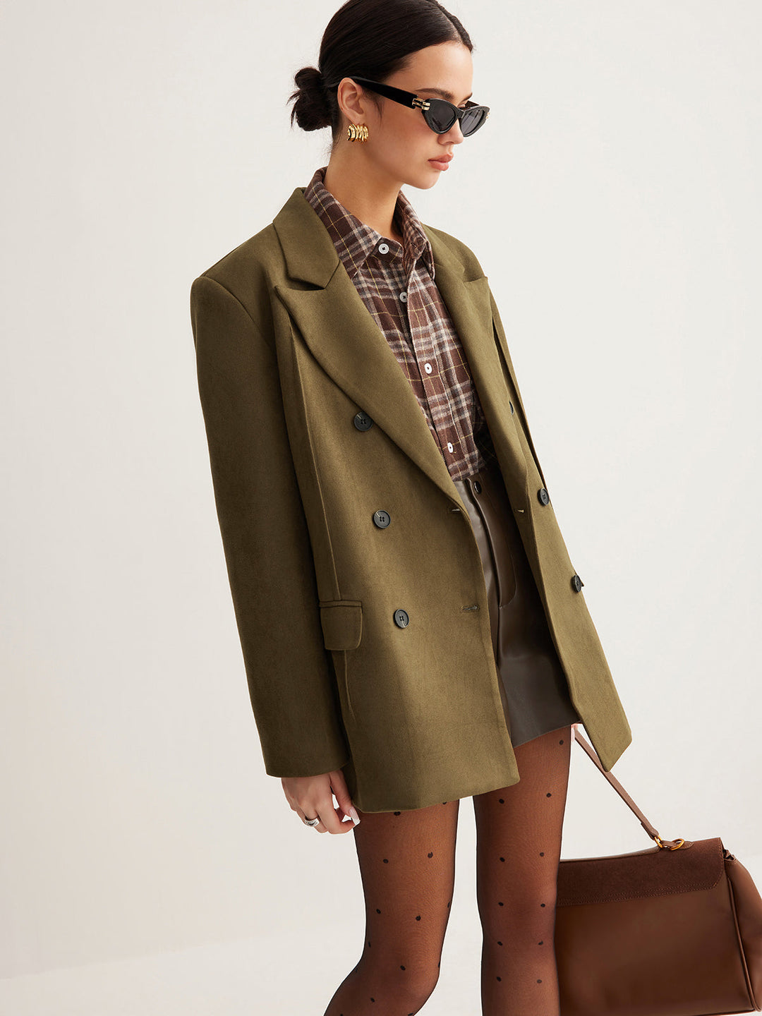 Wildleder Blazer mit Rückenschlitz