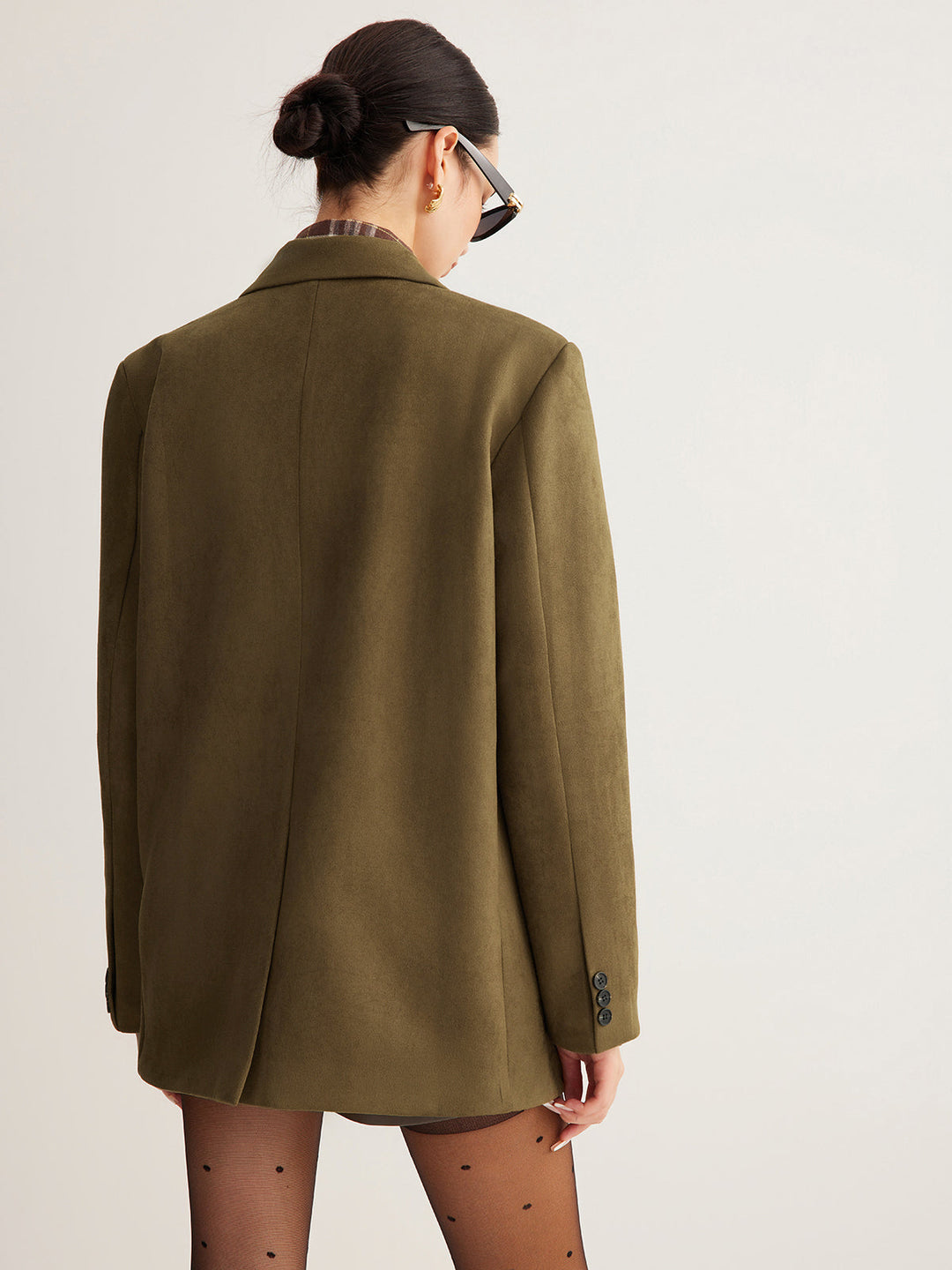 Wildleder Blazer mit Rückenschlitz