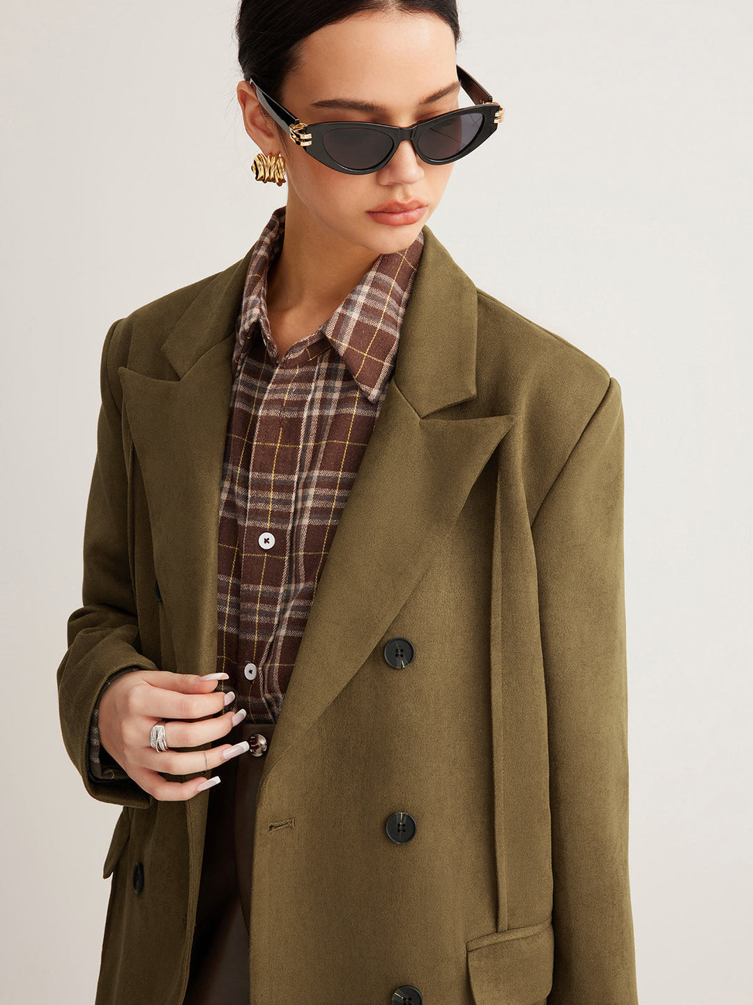 Wildleder Blazer mit Rückenschlitz
