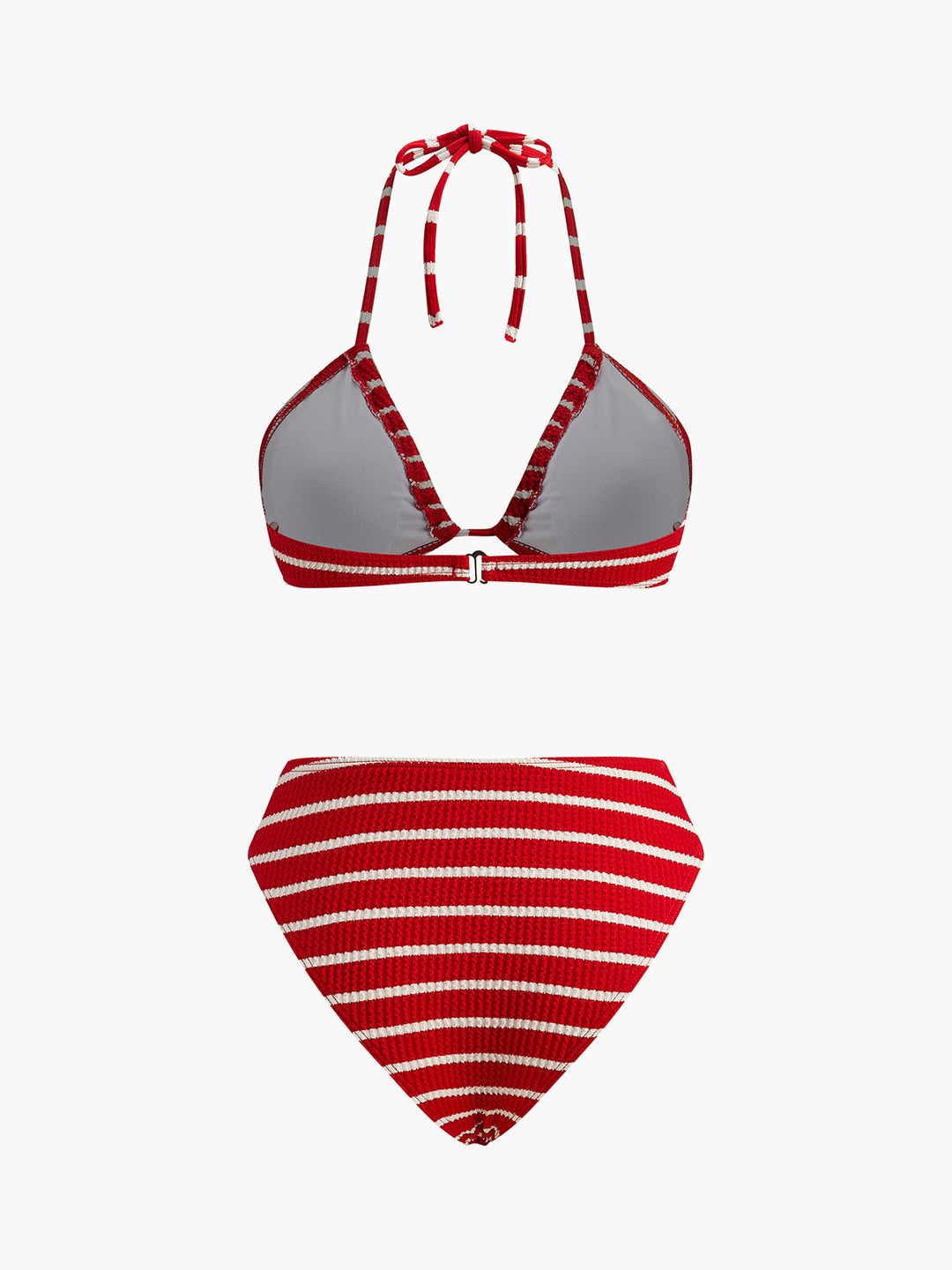 Gestreifter Bikini Mit Passenden Shorts