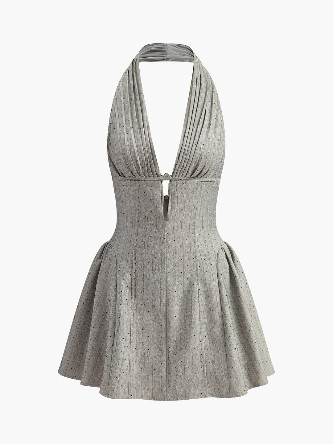 Kleid mit gerafftem Rücken und Neckholder