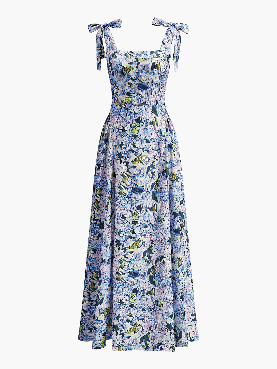 Blumenkleid mit Neckholder-Trägern