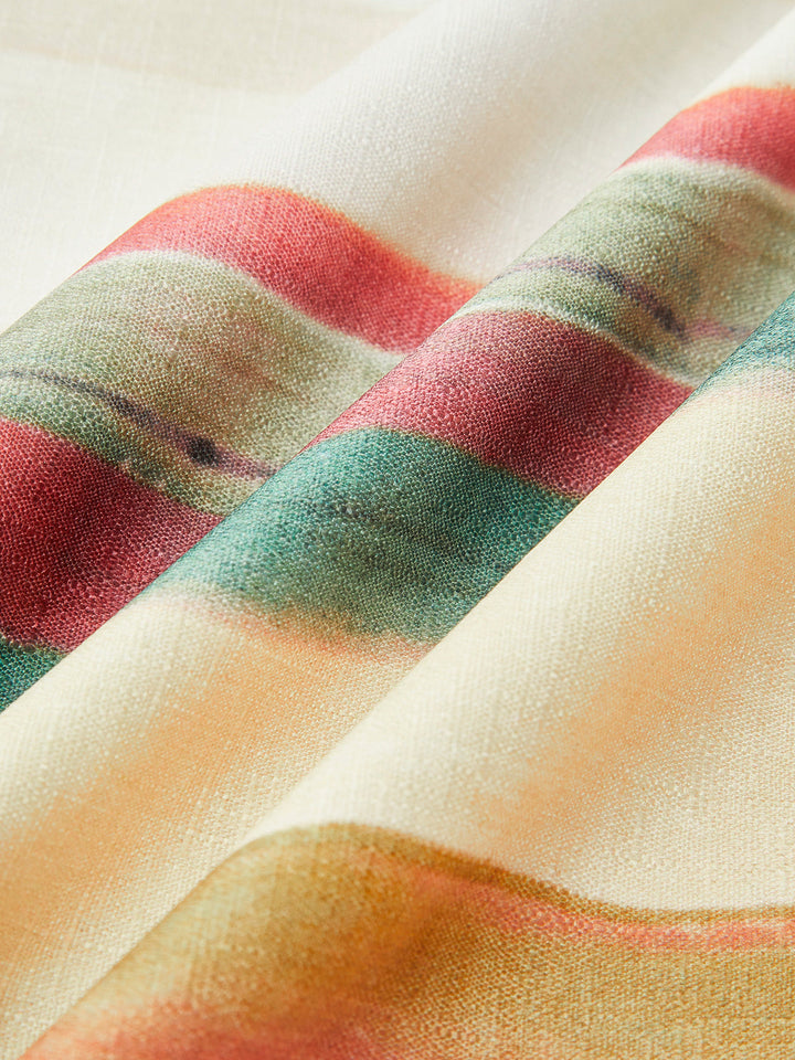 Aquarell-gestreiftes Wickelkleid