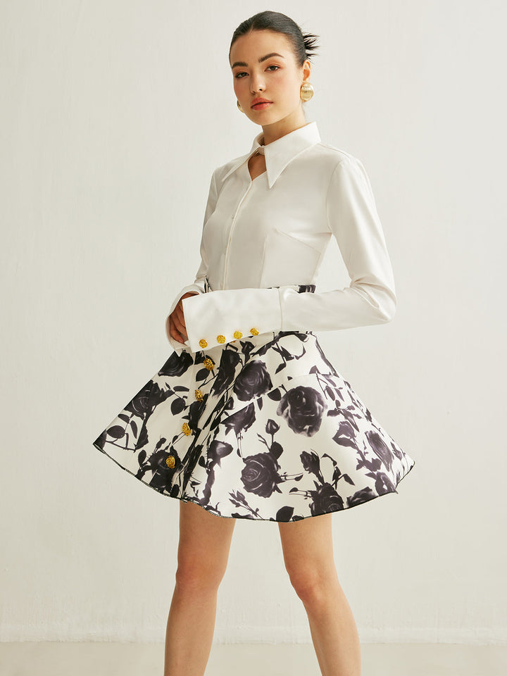 Metal Button Cutout Poloshirt