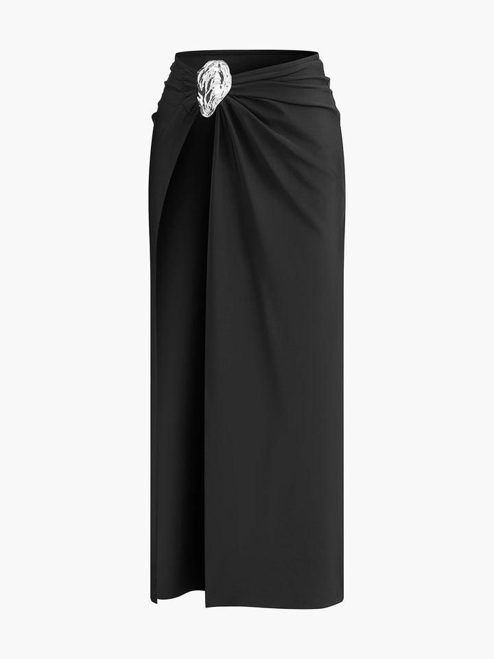 Metal Accent Twist Sarong Rock