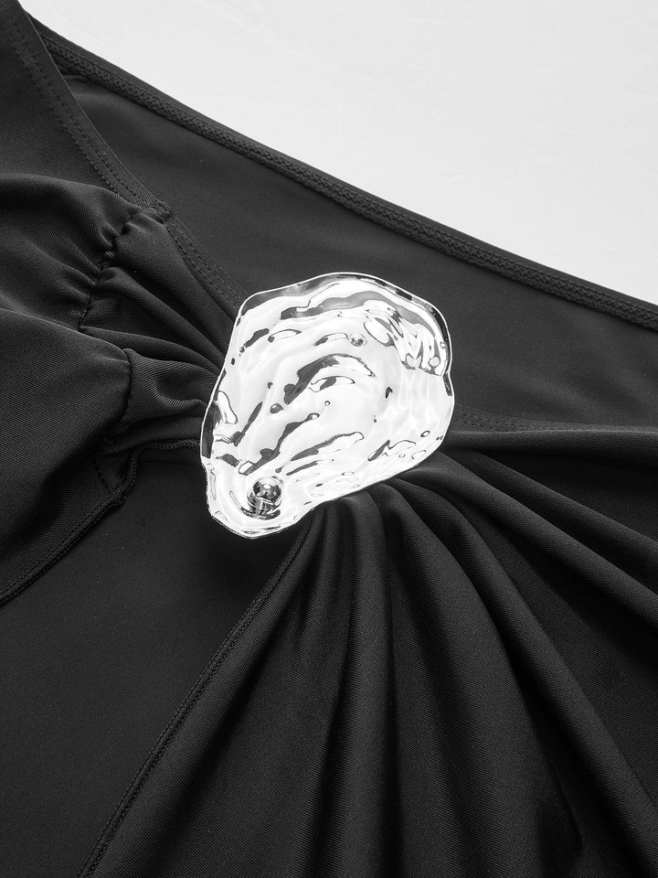 Metal Accent Twist Sarong Rock