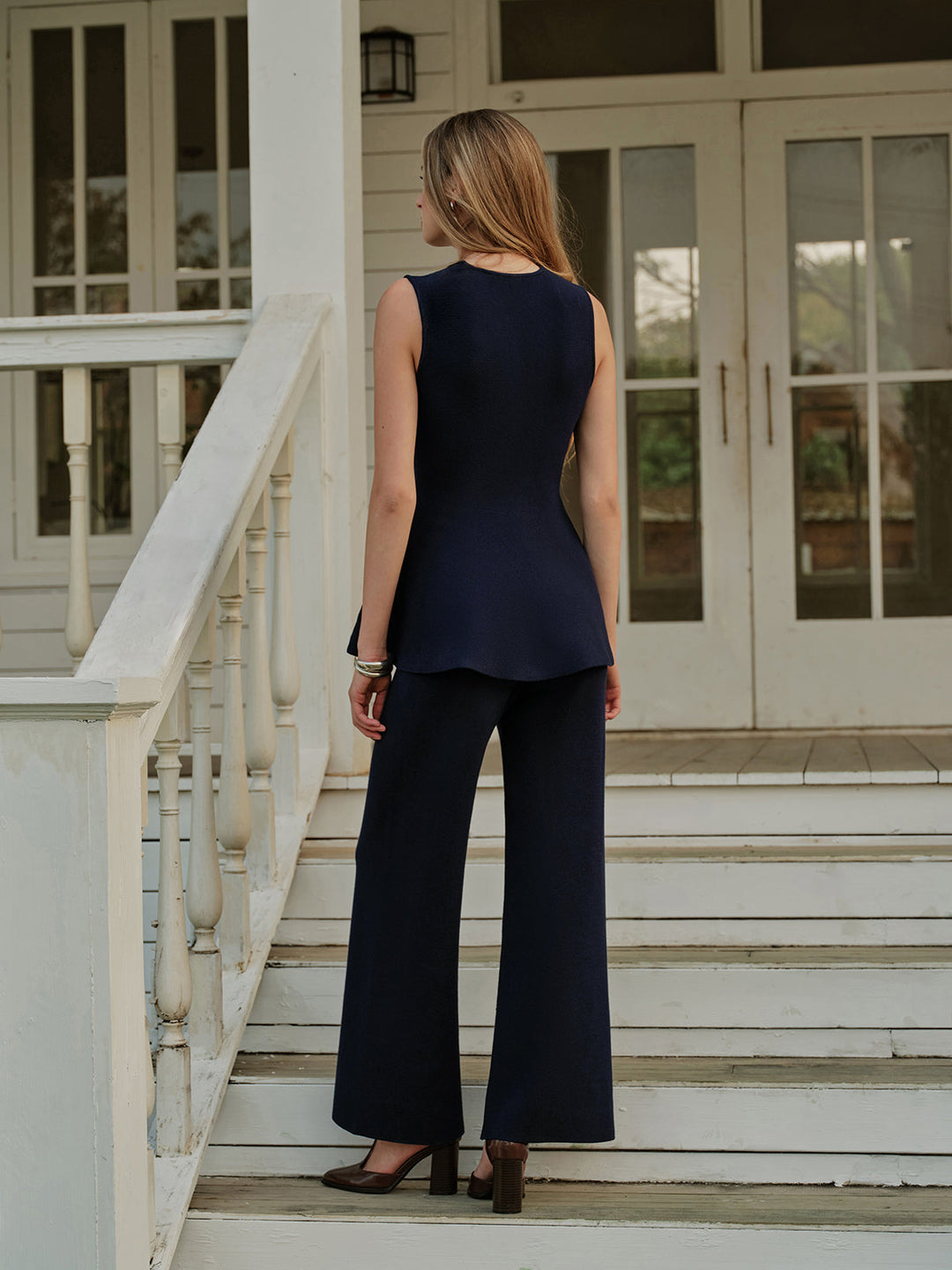 Leger Pullover-Hose mit elastischem Bund