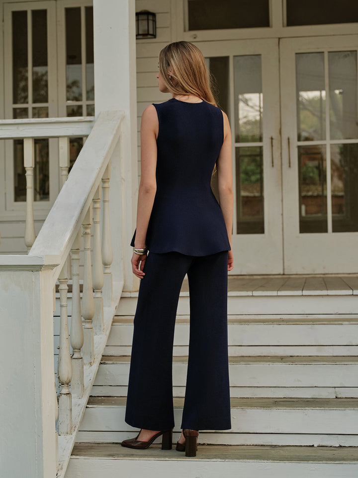Leger Pullover-Hose mit elastischem Bund