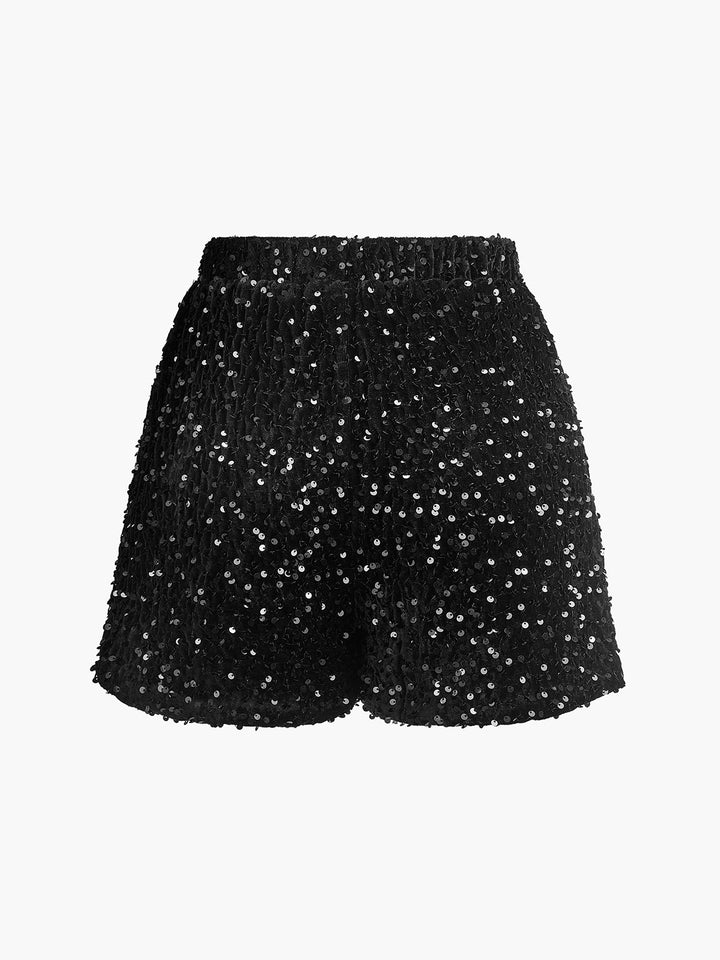 Glitzer-Shorts mit Gummizug