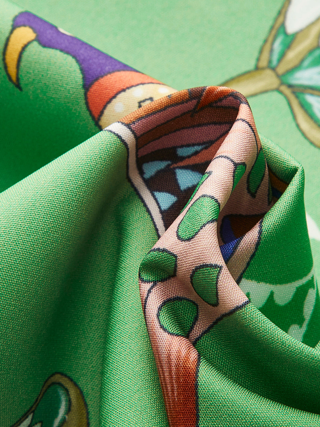 Boho Langarm Blumenkleid mit Knöpfen