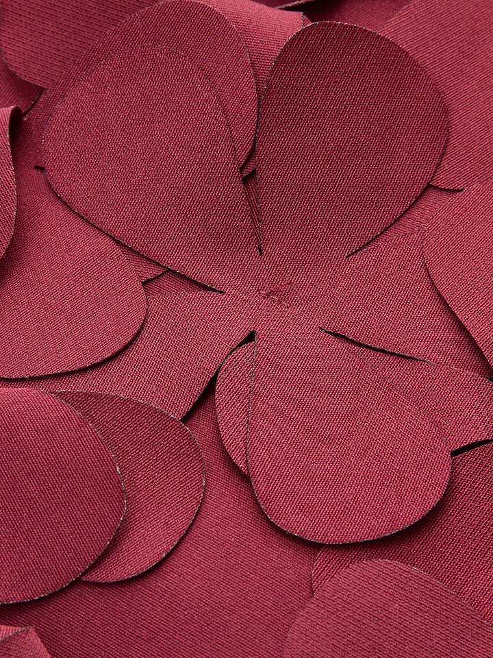 Midi-Taille Rock mit Blütenblatt-Detail