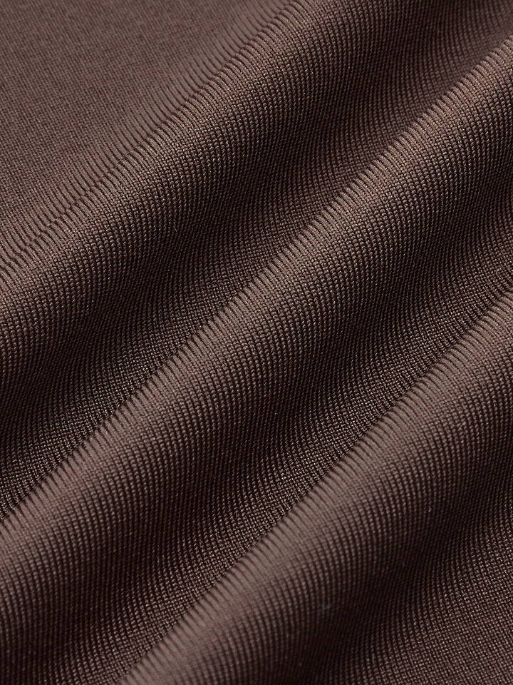 Gerüschter Brust-Mesh-Detail-Geknotetes Kleid