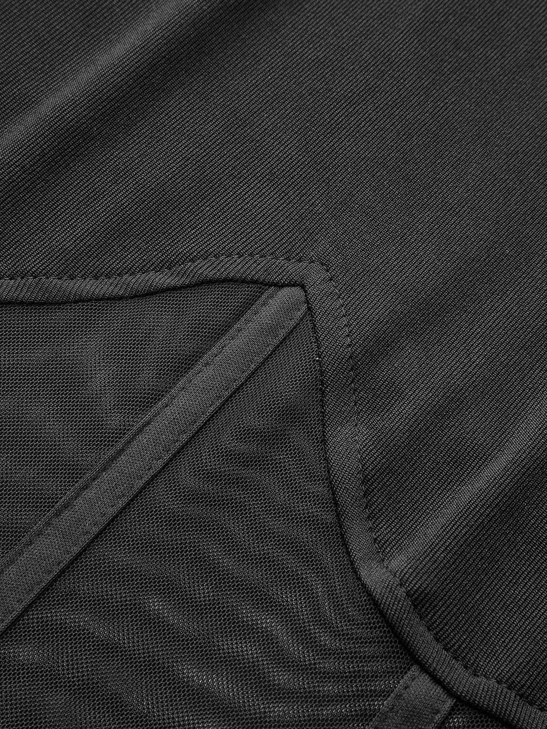 Sheer Mesh Combination Langarmshirt