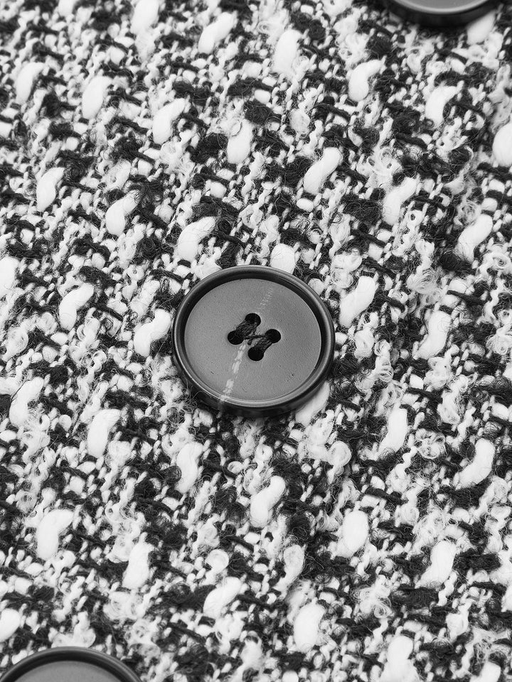 Button-Down Tweed Boucle Maxirock