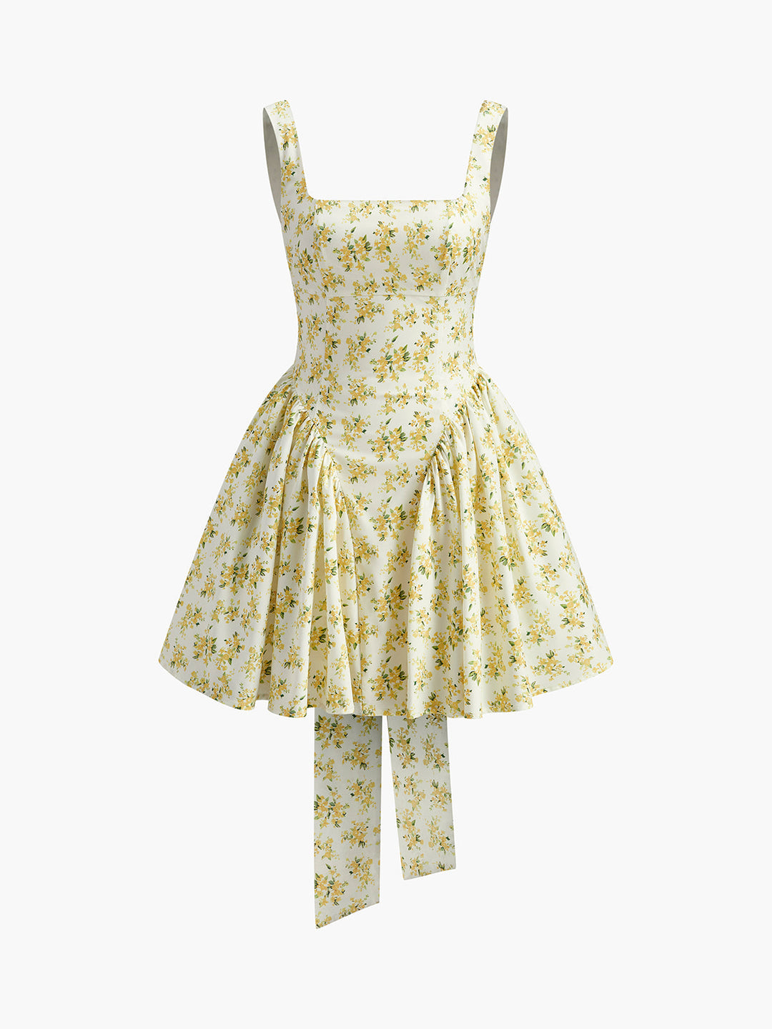 Kleid mit Schleifenrücken und Blumenmuster