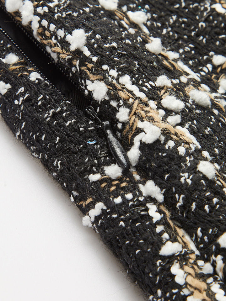 Mid-Waist karierter Minirock