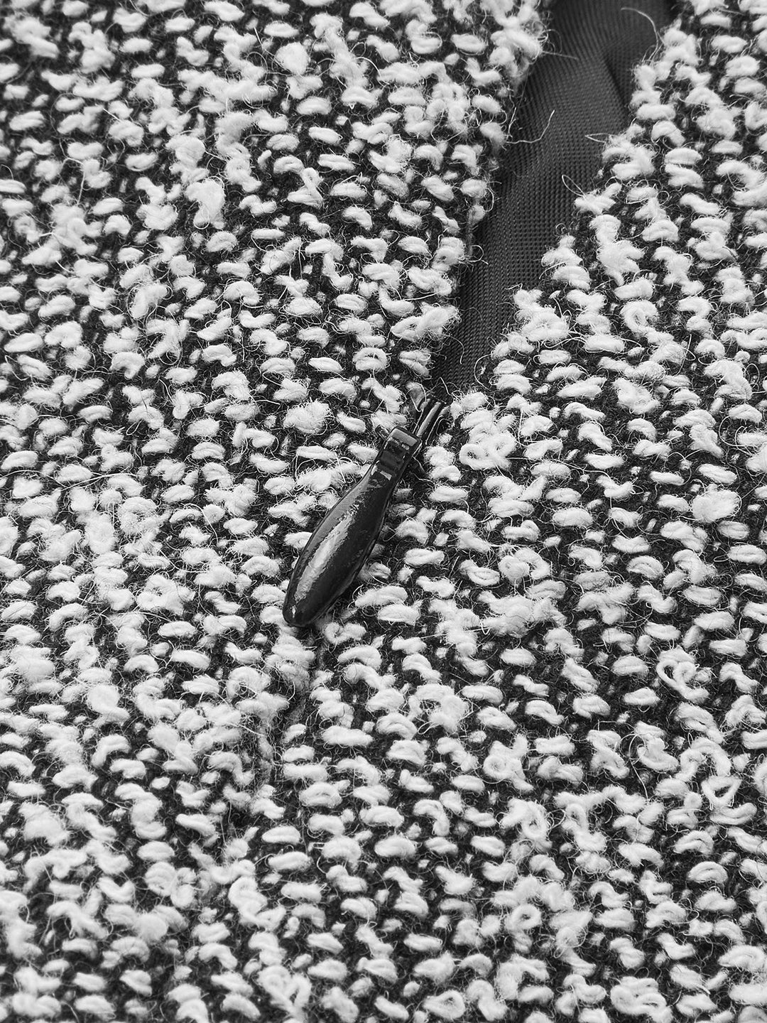 Texturierter Tweed Reißverschlussrock