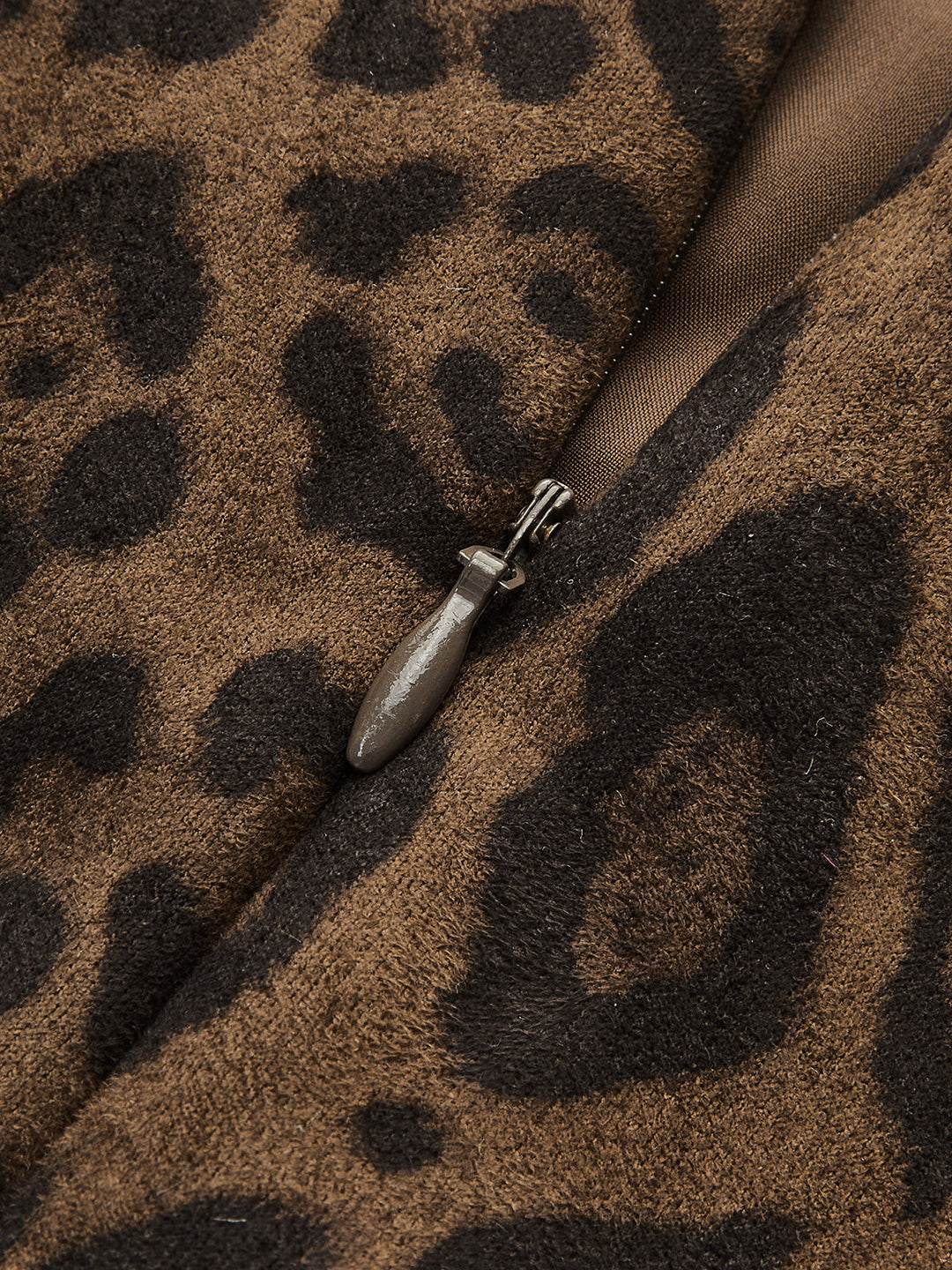 Leopardenmuster Wildlederrock