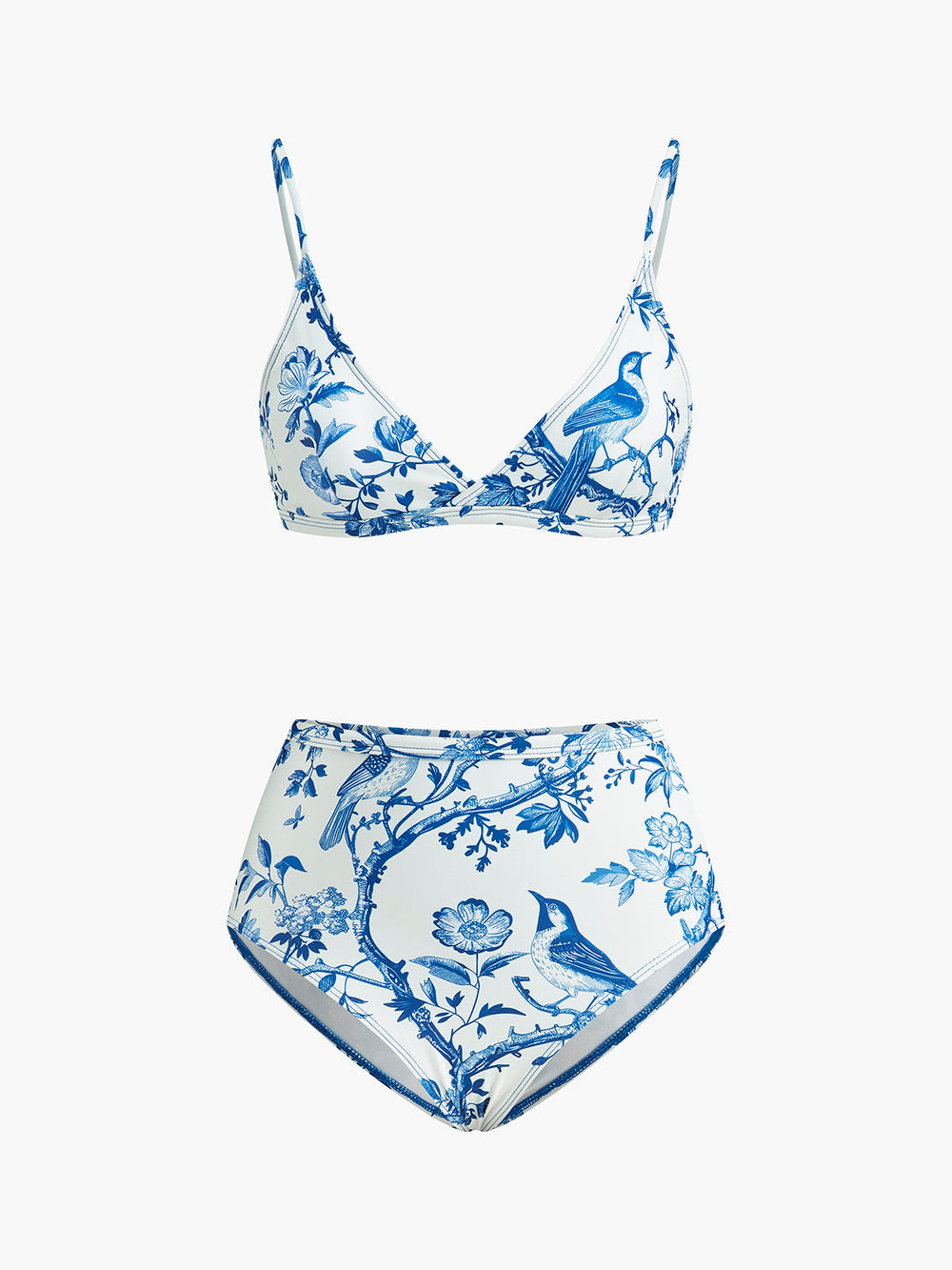 Bedrucktes Bikini-Set mit hoher Taille