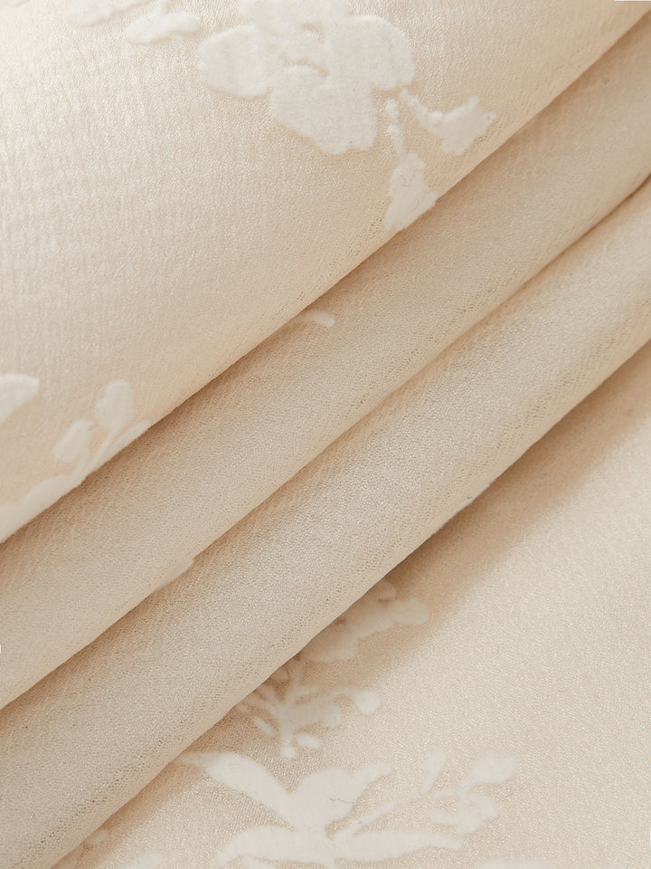 Floral Jacquard Langes Kleid