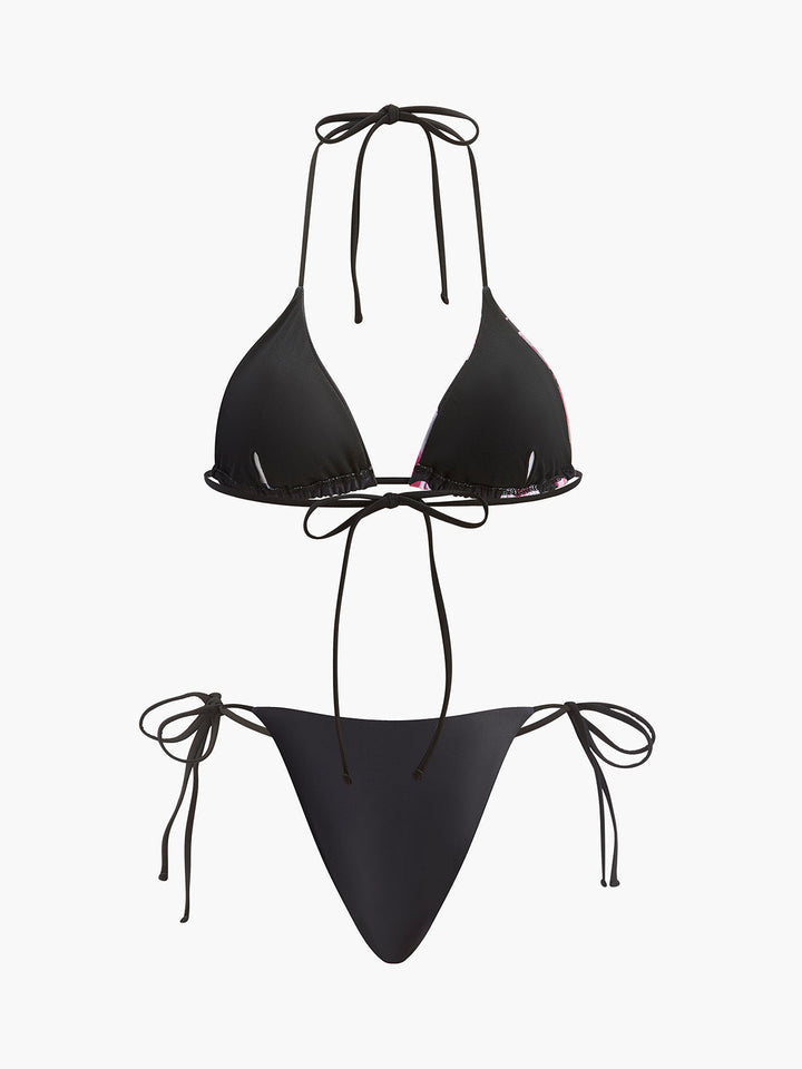 Geblümter Bikini Mit Netzrock